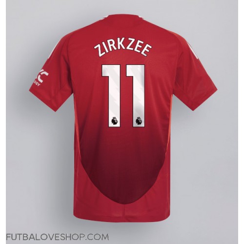 Dres Manchester United Joshua Zirkzee #11 Domáci 2024-25 Krátky Rukáv